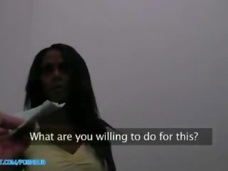 Offentlig agent hd utmerket flørten svart seductress behov en løft og tar kontanter til kjønn video